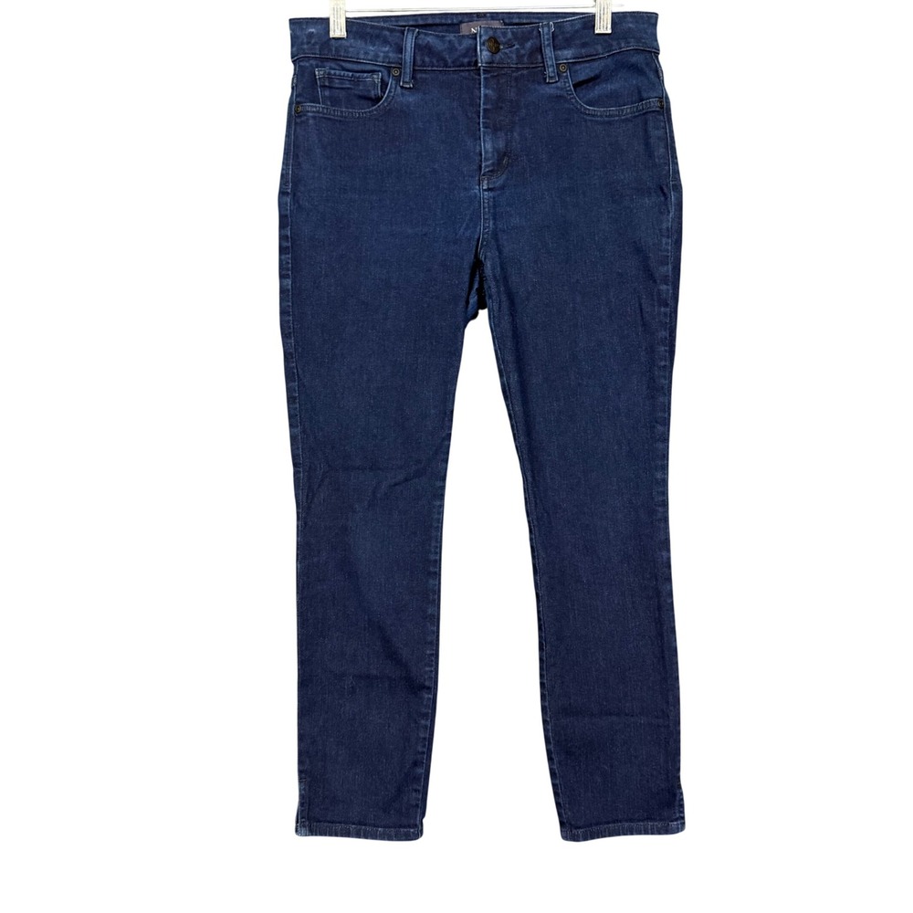 NYDJ Ami Skinny Ankle Jeans Womens 10 Blue Dark Wash Denim Lift Tuck‎ MDNM2221